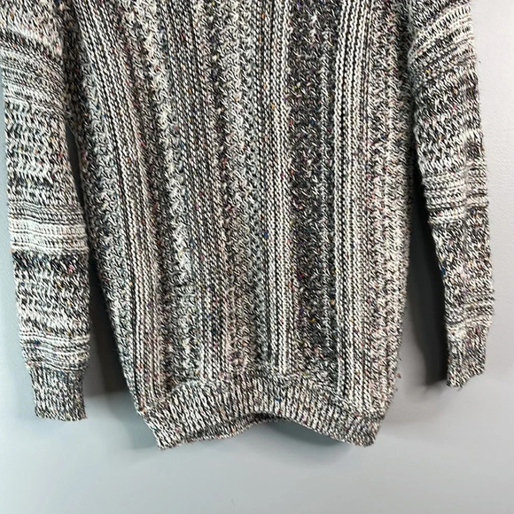 KATSUMI Ribbed Drop Shoulder Knit Sweater Black Mix Leather Trim Mobwife M/L - Picture 4 of 11